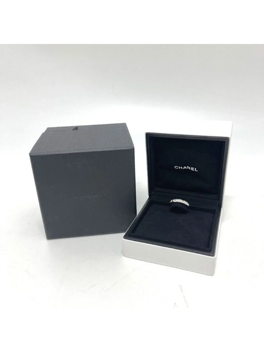 Chanel Ring Coco Crush Full Diamond 18K White Gold Silver